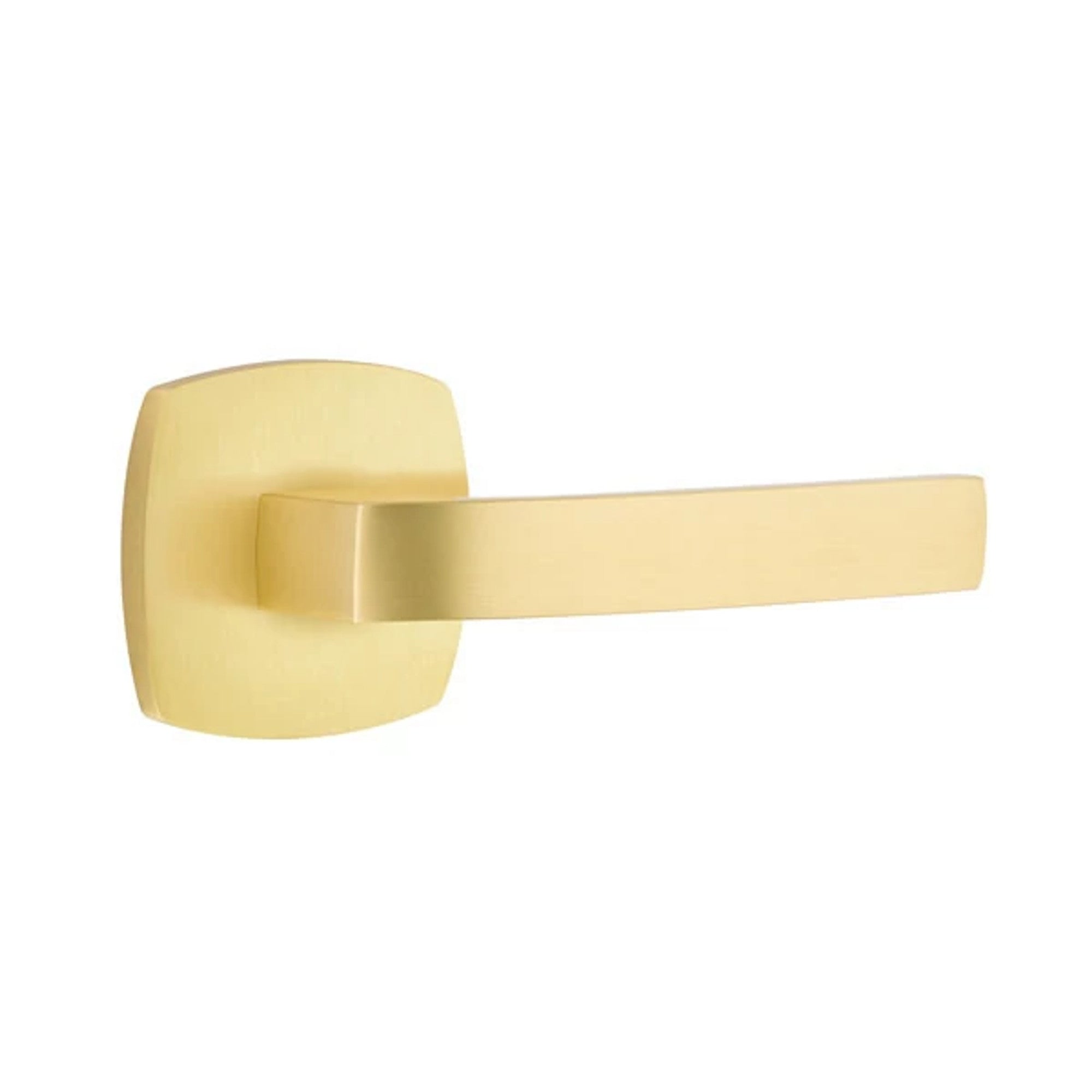 Emtek Breslin Lever with Urban Modern Rosette in Satin Brass