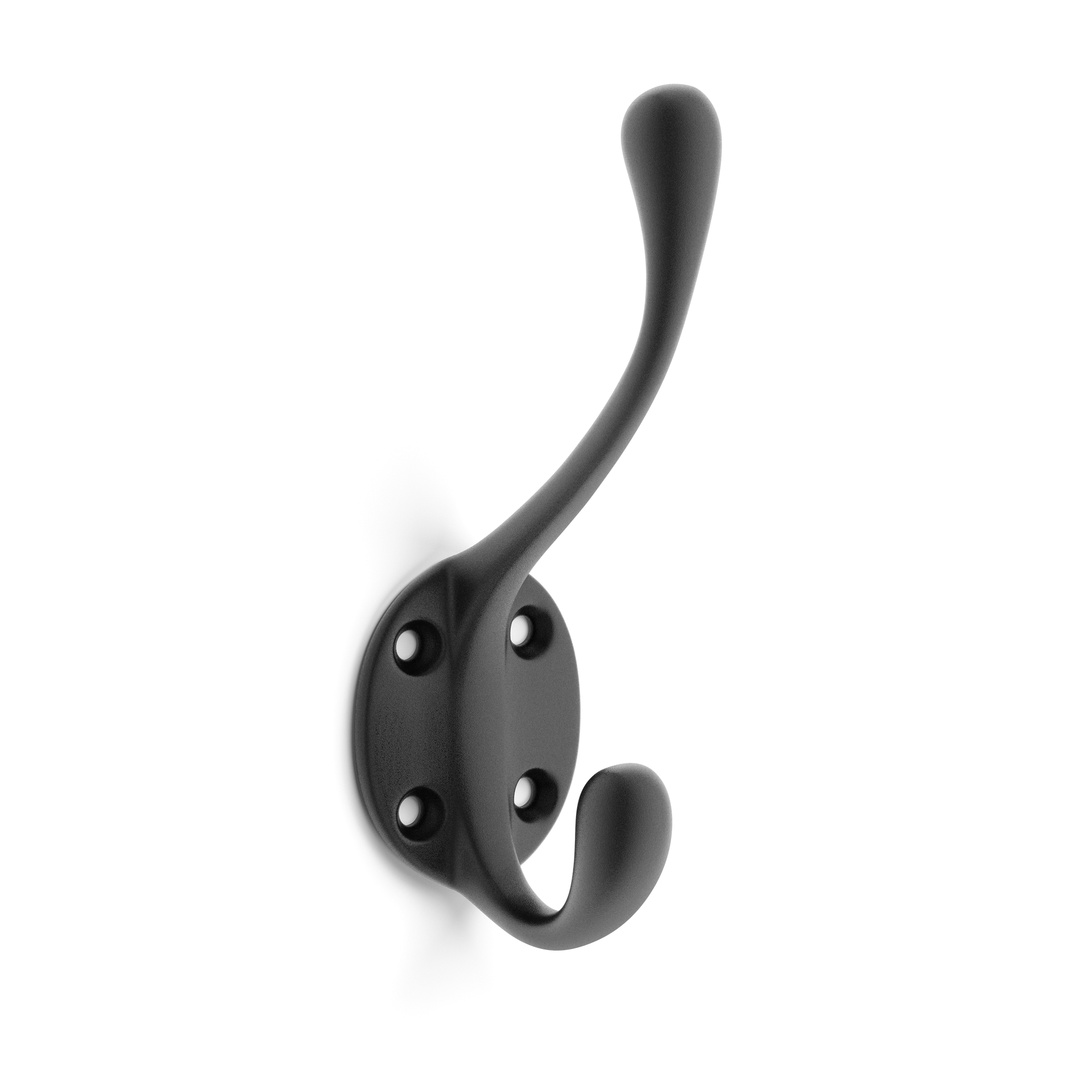 Armac Martin Cotswold Hat and Coat Hook in 127mm / Matt Black Lacquered