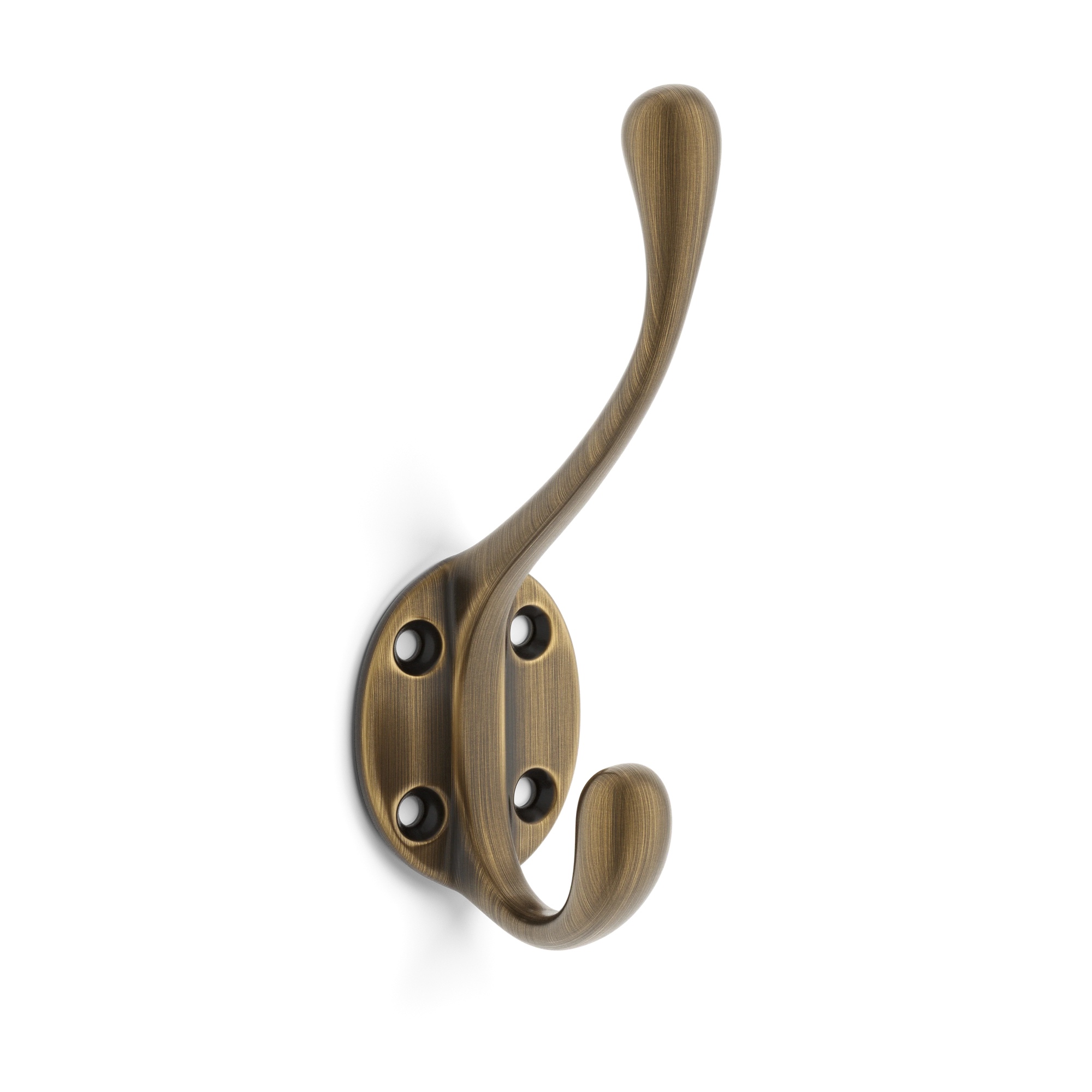 Armac Martin Cotswold Hat and Coat Hook in 127mm / Satin Antique Satin Lacquered