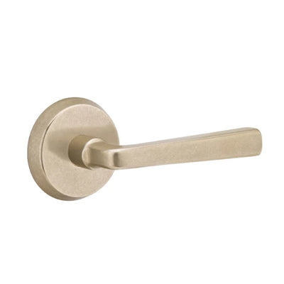 Emtek Cimarron Lever with #2 Rosette in Tumbled White Bronze