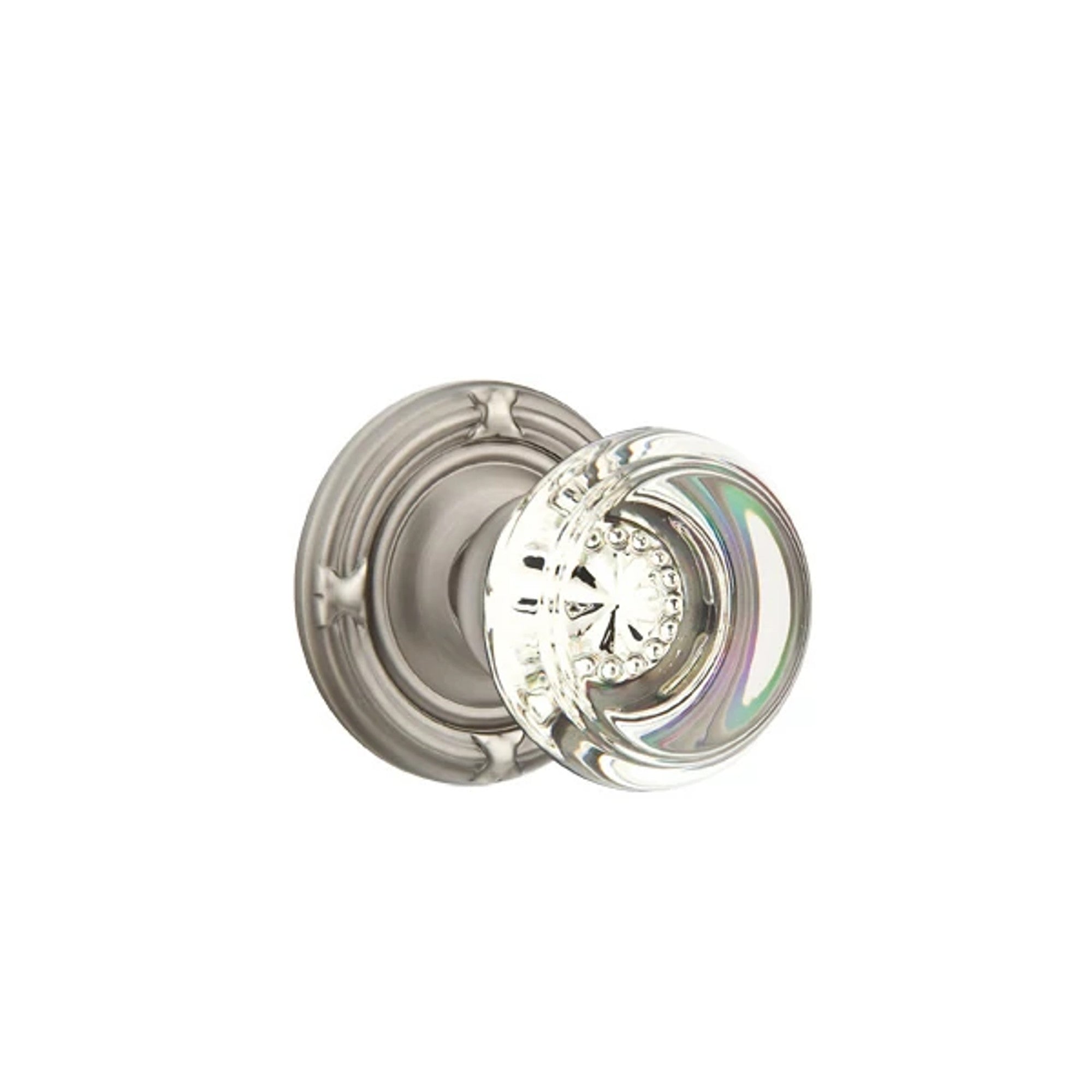 Emtek Georgetown Knob with Ribbon & Reed Rosette in Pewter