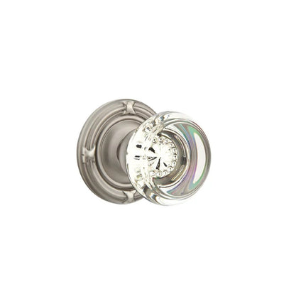 Emtek Georgetown Knob with Ribbon & Reed Rosette in Pewter