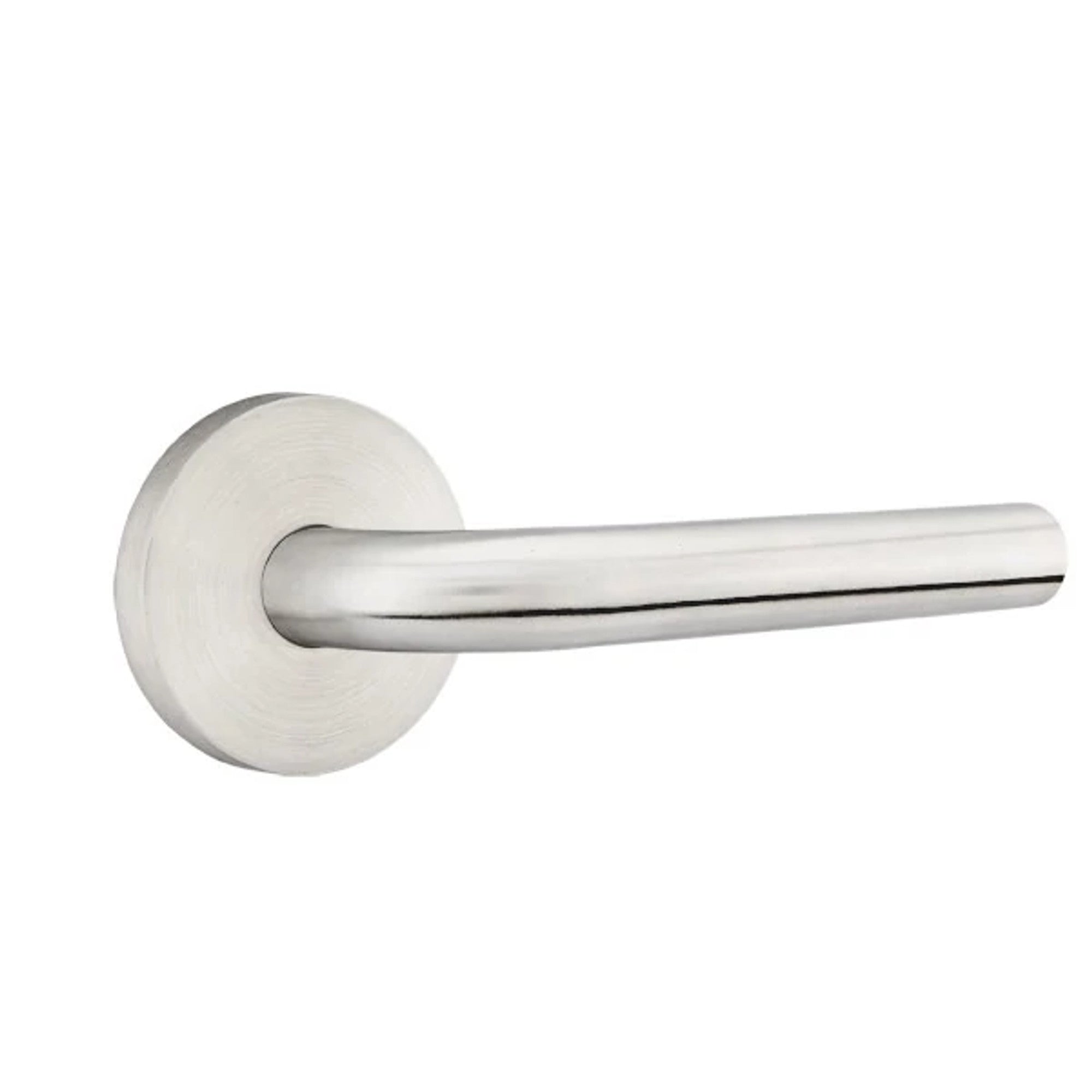Emtek Stainless Steel Kiel Lever with Disk Rosette in Brushed Stainless Steel