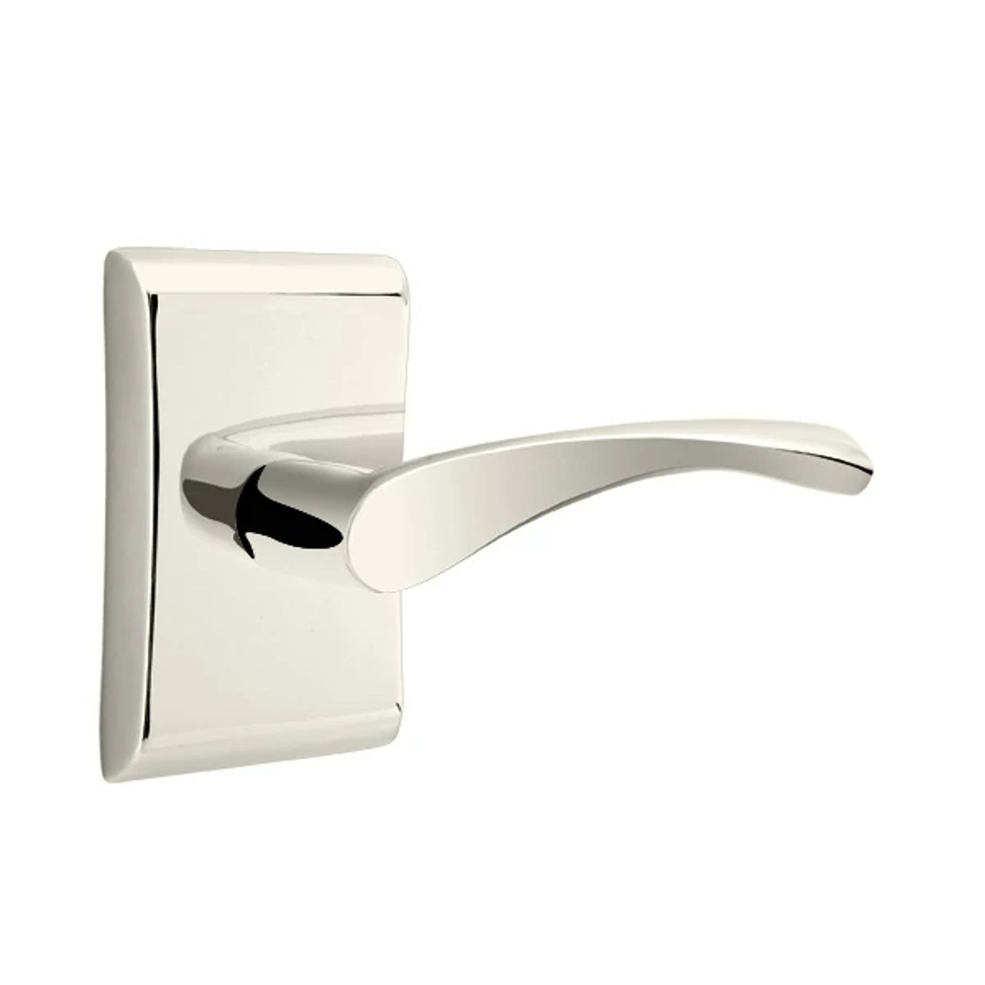 Emtek Triton Lever with Neos Rosette in Polished Nickel