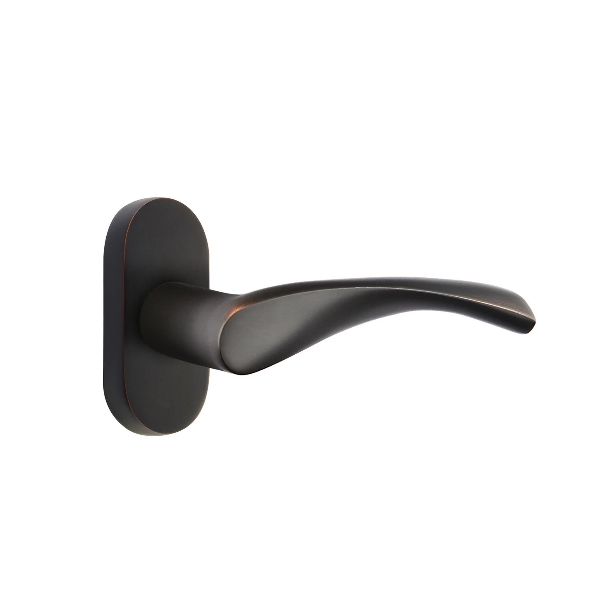 Emtek Triton Lever with Oval Stretto 1-1/2" x 3" in Oil Rubbed Bronze