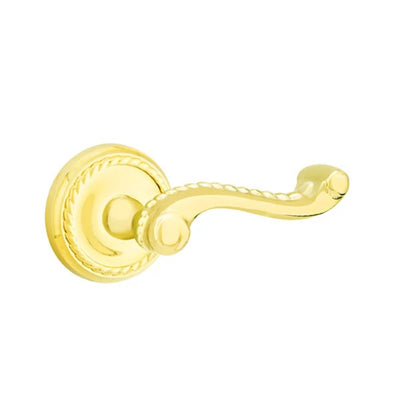 Emtek Rope Lever with Rope Rosette in Polished Brass