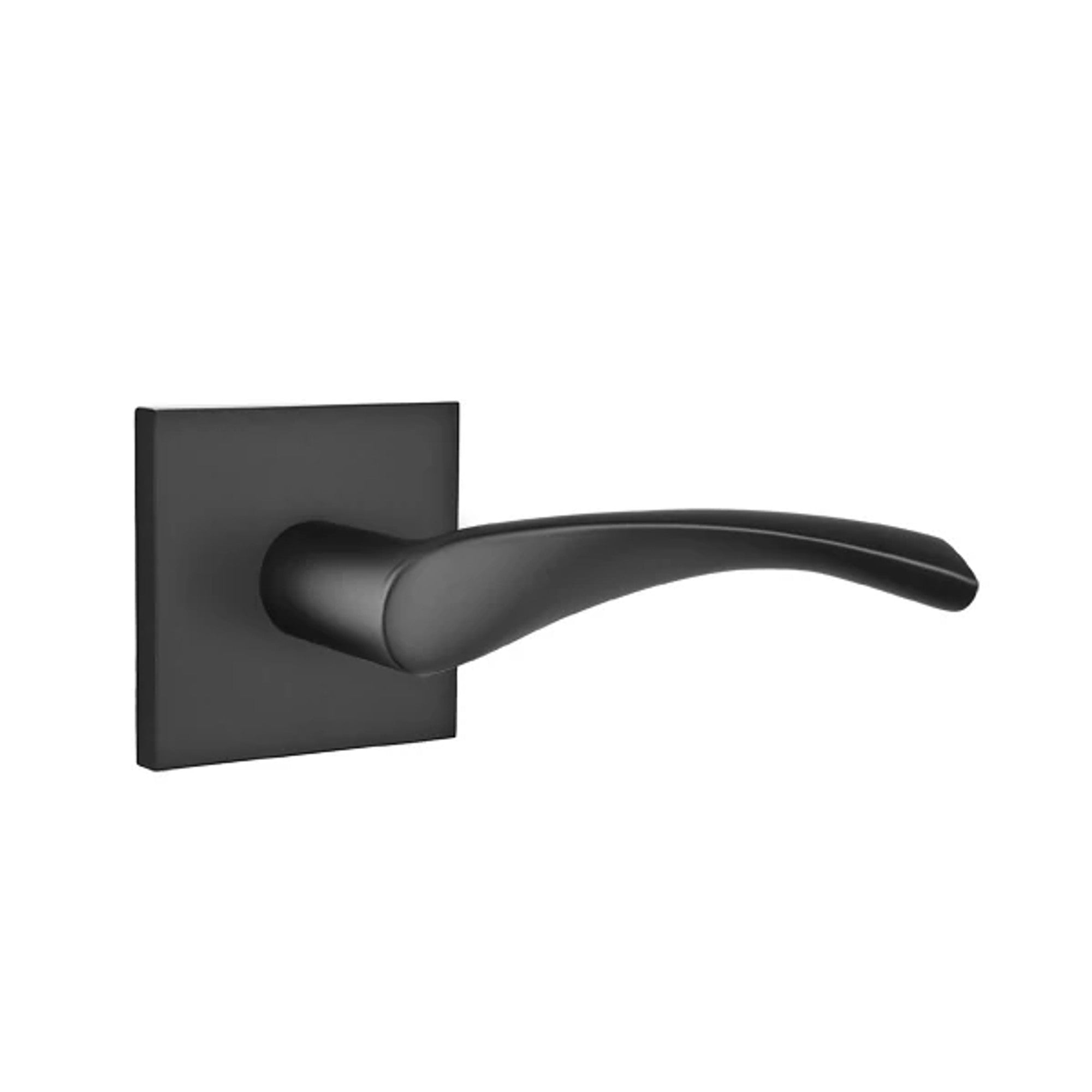 Emtek Triton Lever with Square Rosette in Flat Black
