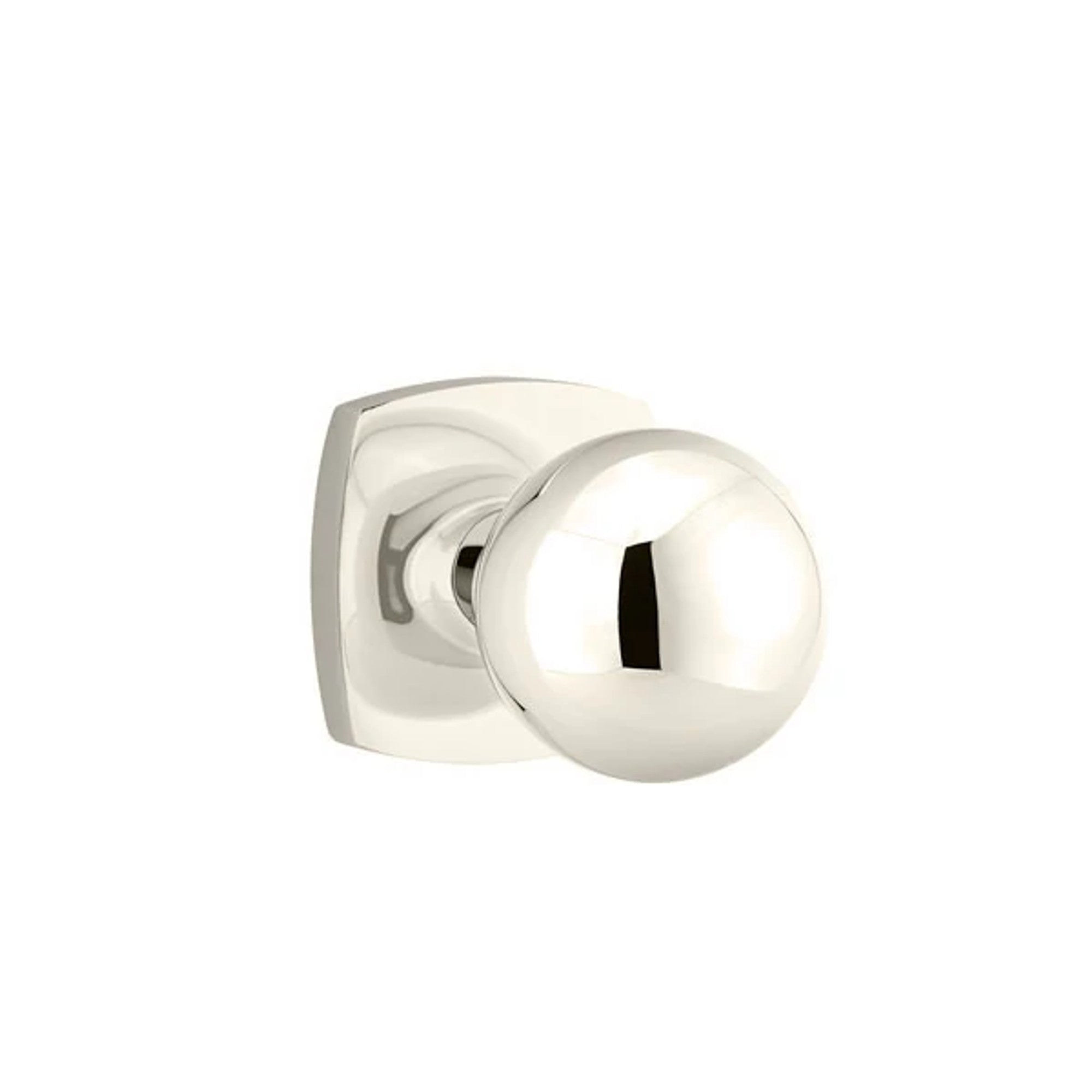 Emtek Orb Knob with Urban Modern Rosette in Polished Nickel