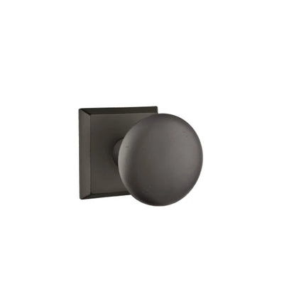 Emtek Winchester Knob with #6 Rosette in Flat Black Bronze