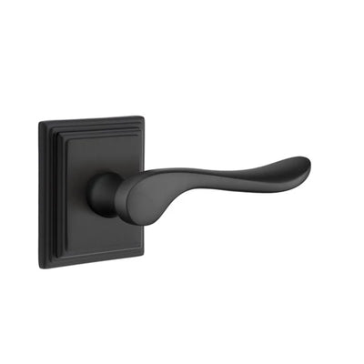 Emtek Luzern Lever with Wilshire Rosette in Flat Black