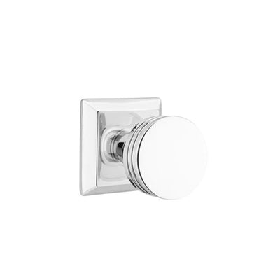 Emtek Bern Knob with Quincy Rosette in Polished Chrome