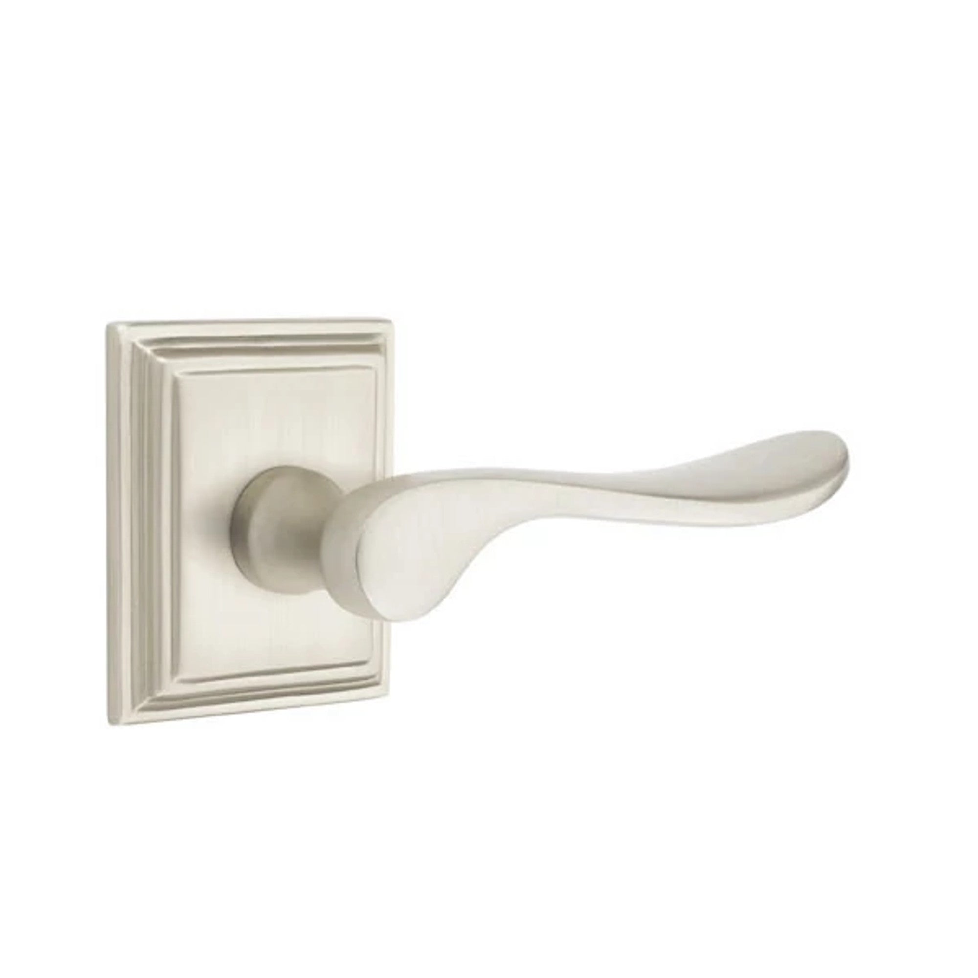 Emtek Luzern Lever with Wilshire Rosette in Satin Nickel