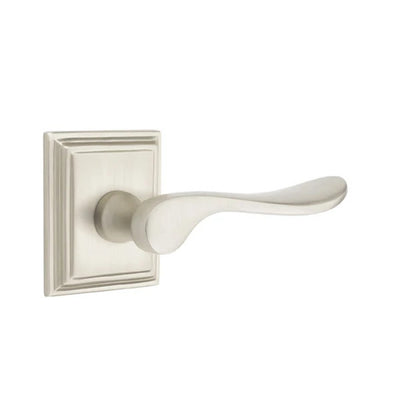Emtek Luzern Lever with Wilshire Rosette in Satin Nickel