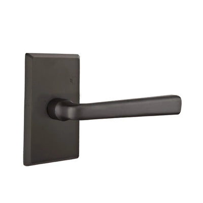 Emtek Cimarron Lever with #3 Rosette in Flat Black Bronze