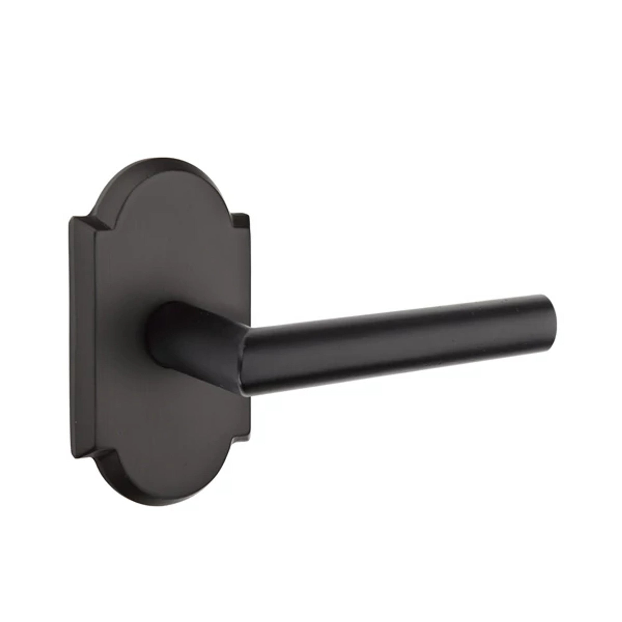 Emtek Mariposa Lever with #1 Rosette in Flat Black Bronze