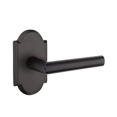 Emtek Mariposa Lever with #1 Rosette in Flat Black Bronze