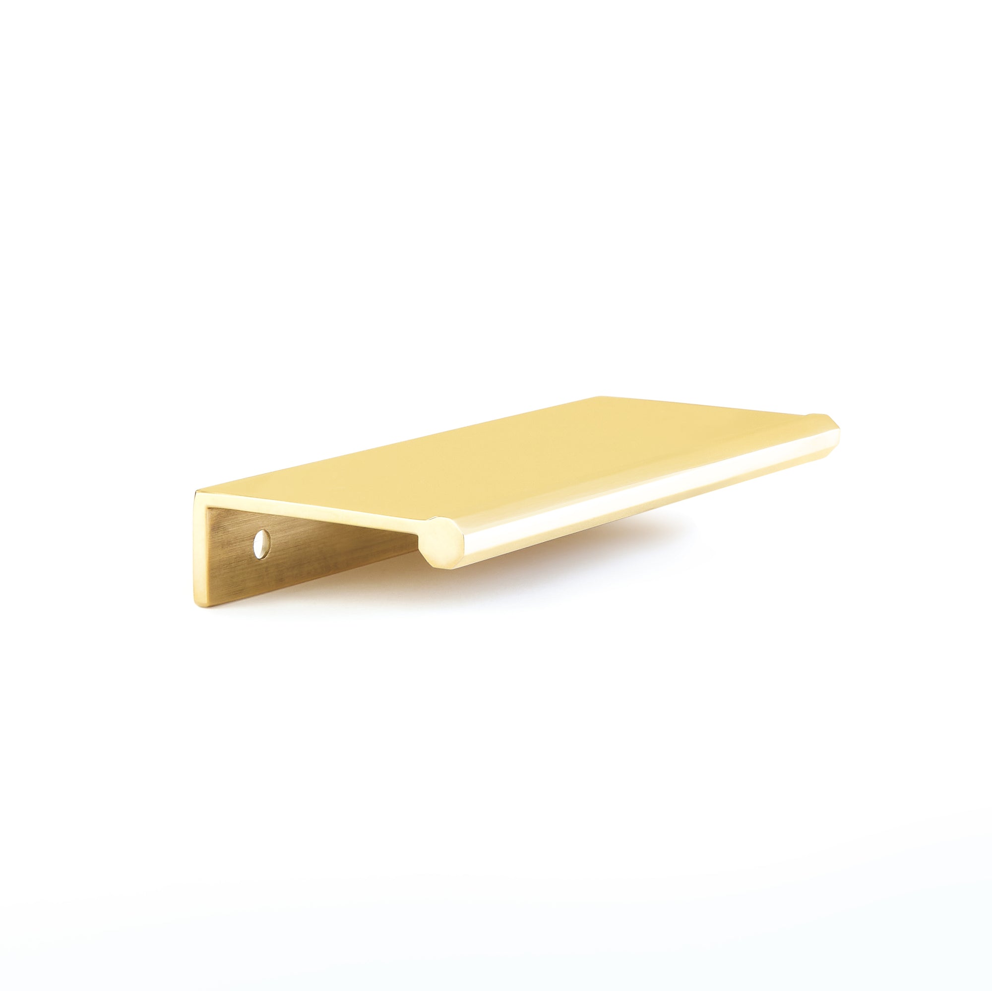 Schaub Baker 4" C-C Edge Pull in Unlacquered Brass