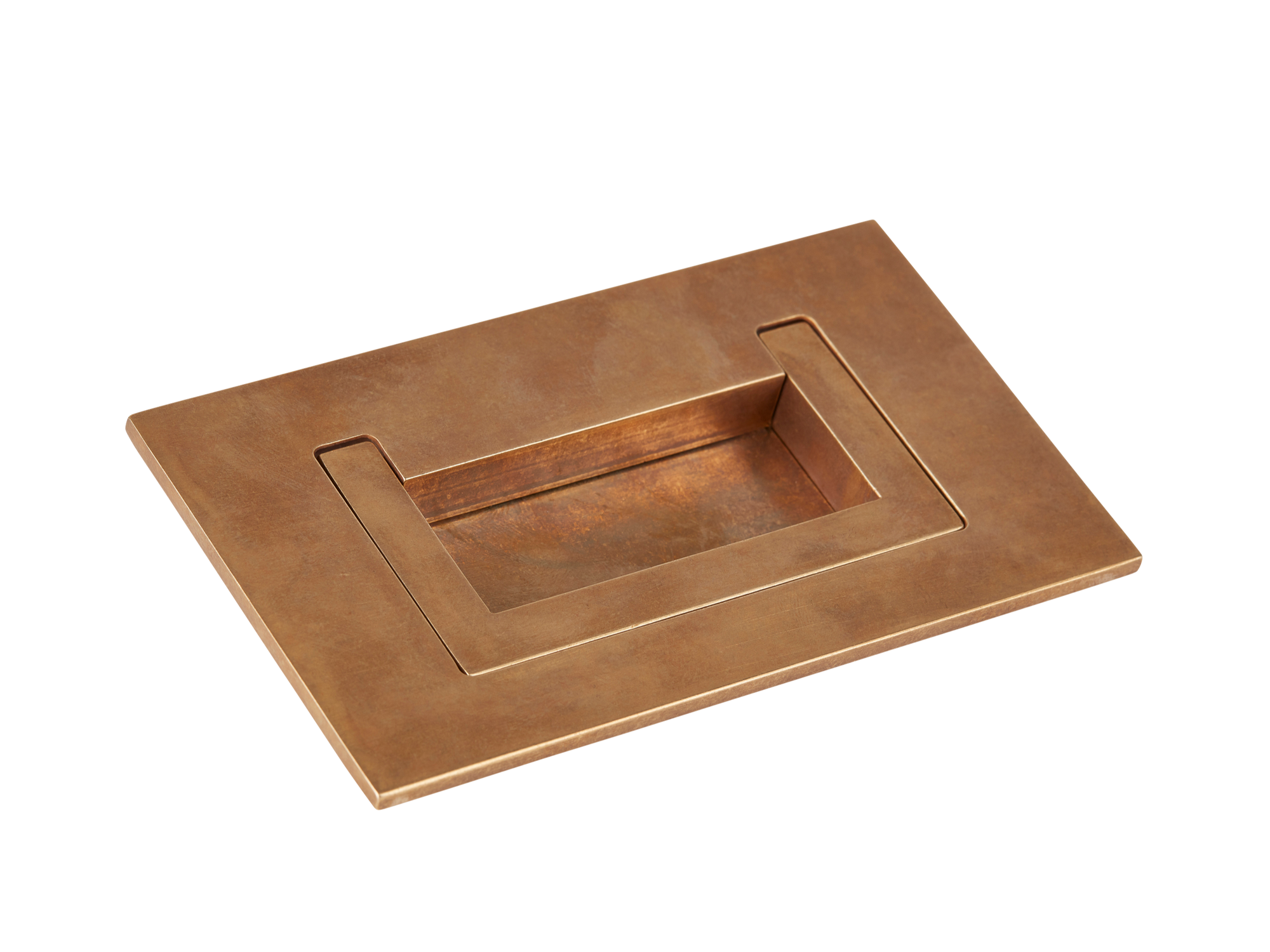 Armac Martin Bromwich Flush Pull in 110mm / Burnished Brass