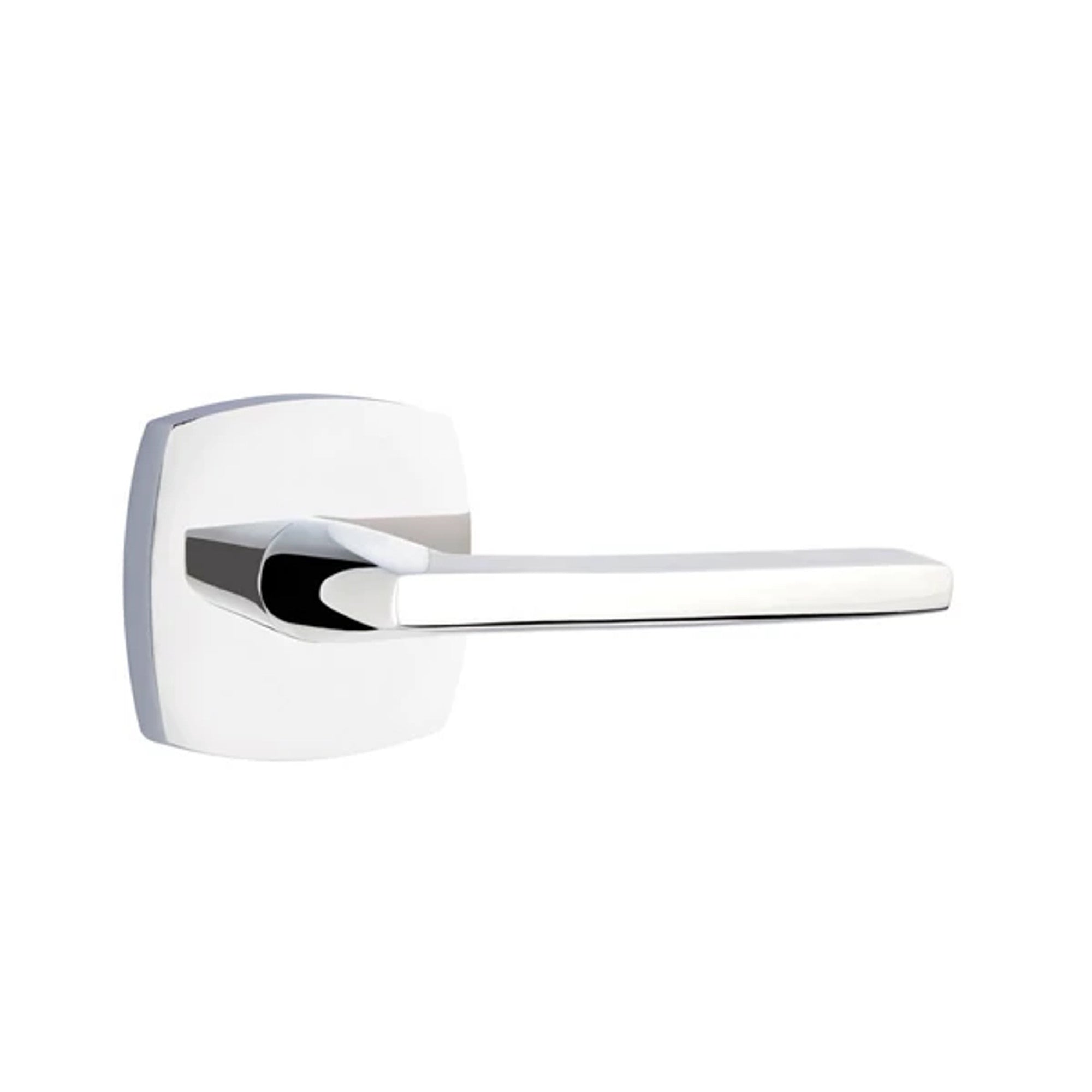 Emtek Helios Lever with Urban Modern Rosette in Polished Chrome
