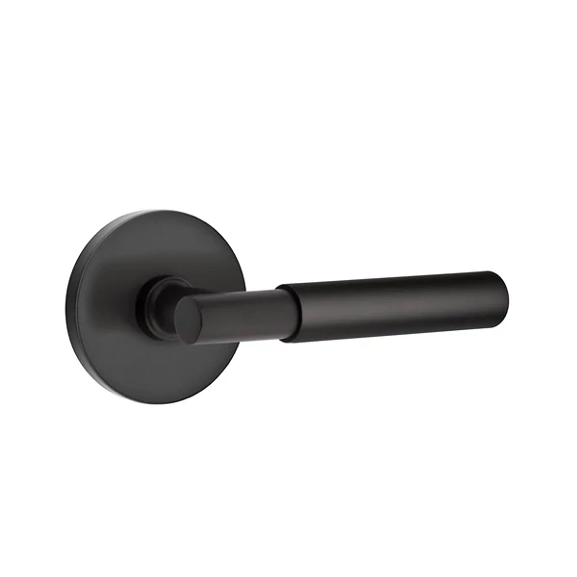 Emtek Myles Lever with Disk Rosette in Flat Black