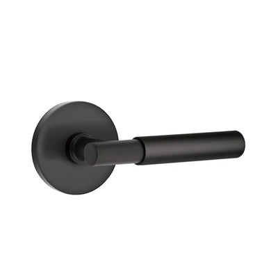 Emtek Myles Lever with Disk Rosette in Flat Black