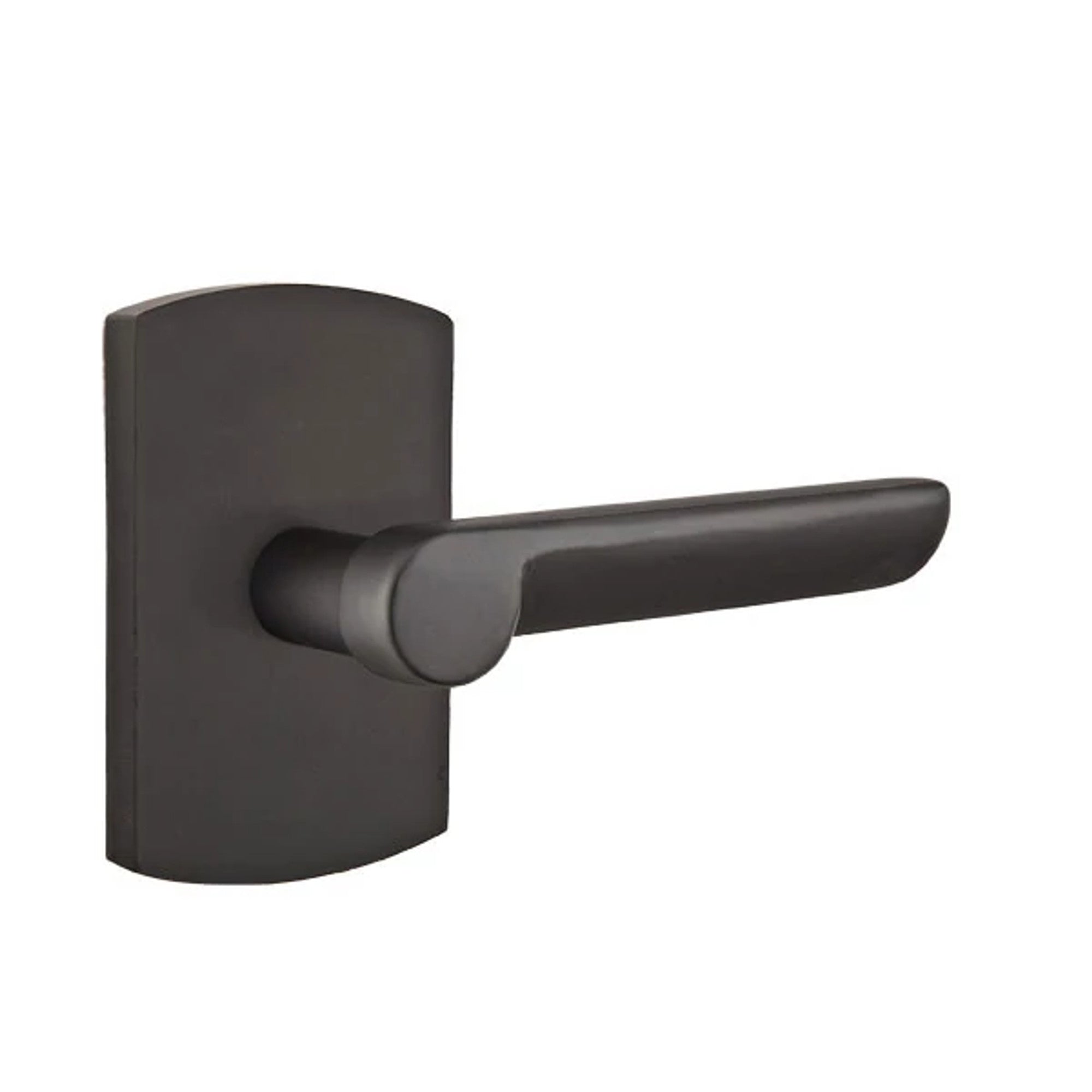 Emtek Aurora Lever with #4 Rosette in Flat Black Bronze