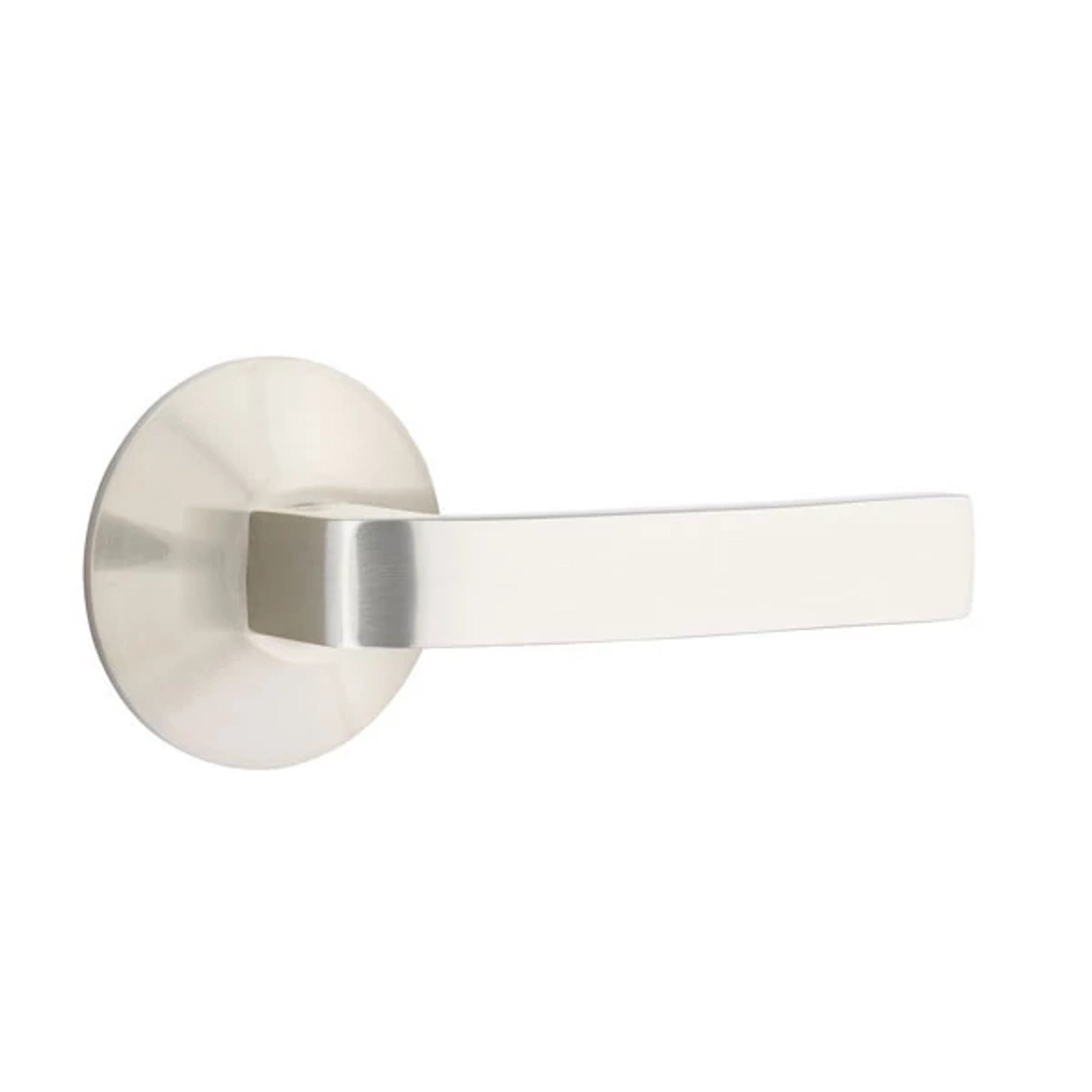 Emtek Breslin Lever with Modern Rosette in Satin Nickel