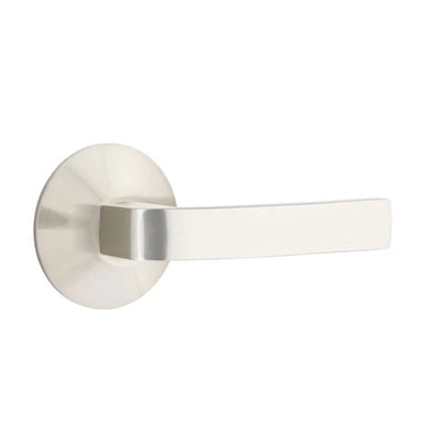 Emtek Breslin Lever with Modern Rosette in Satin Nickel