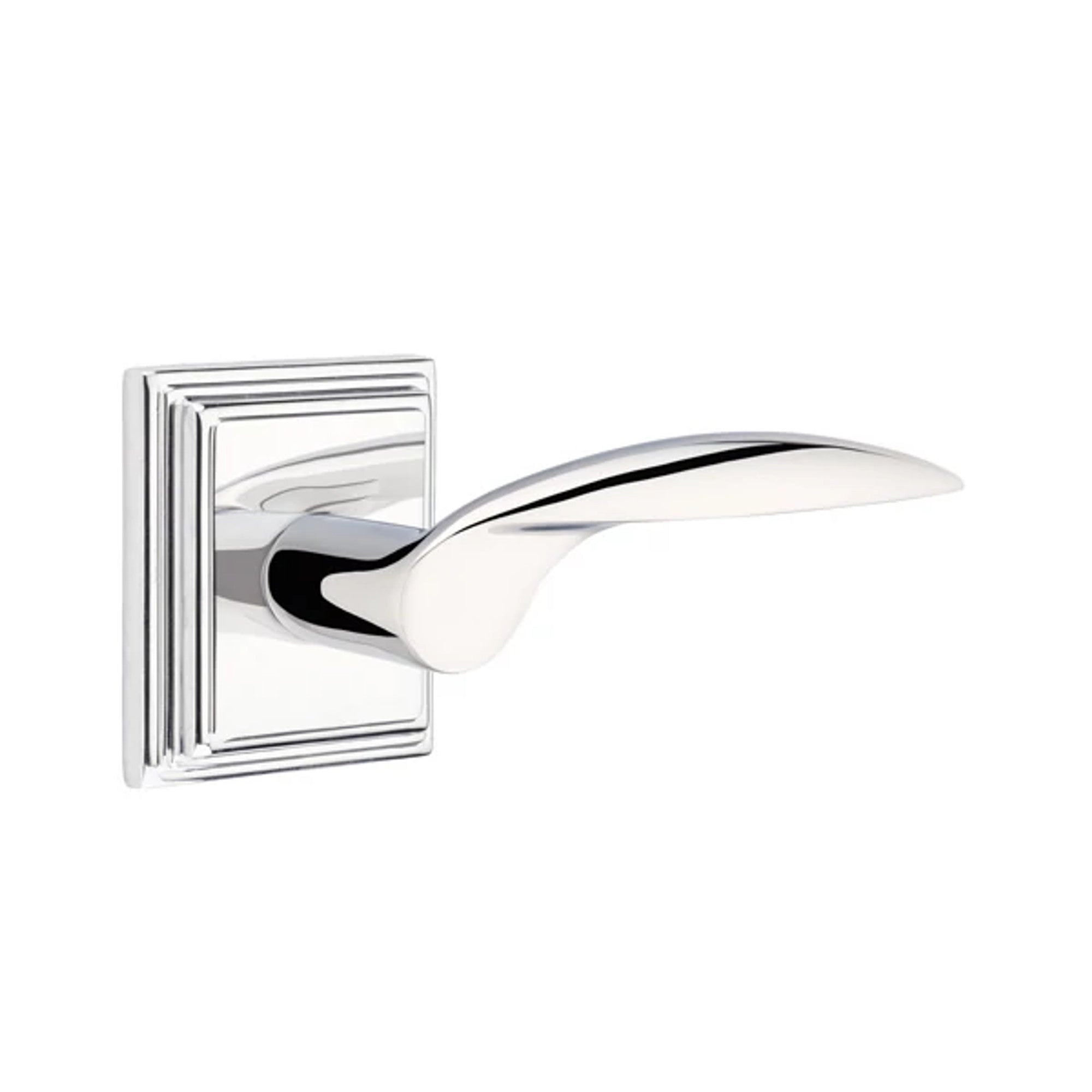 Emtek Mercury Lever with Wilshire Rosette in Polished Chrome