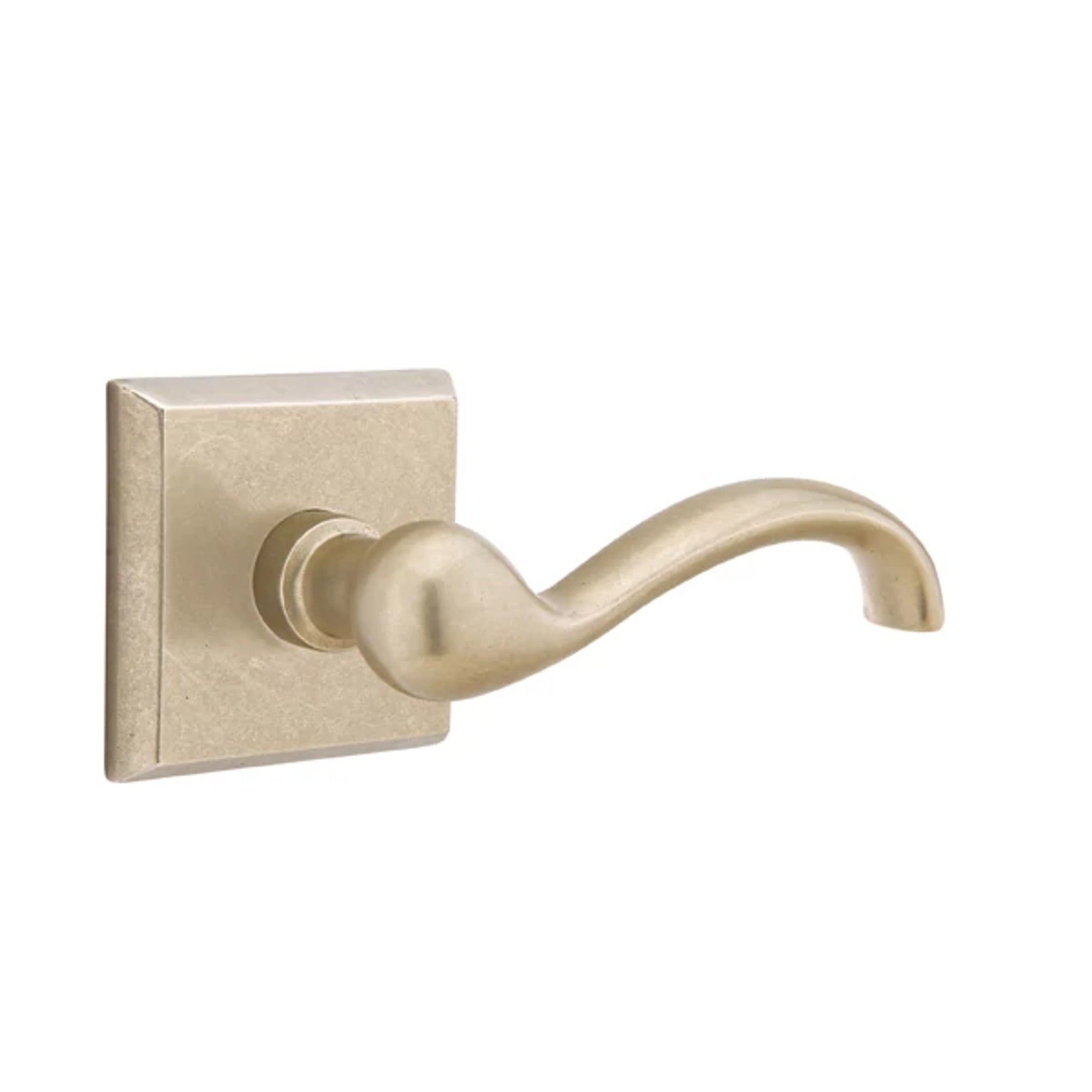Emtek Teton Lever with #6 Rosette in Tumbled White Bronze
