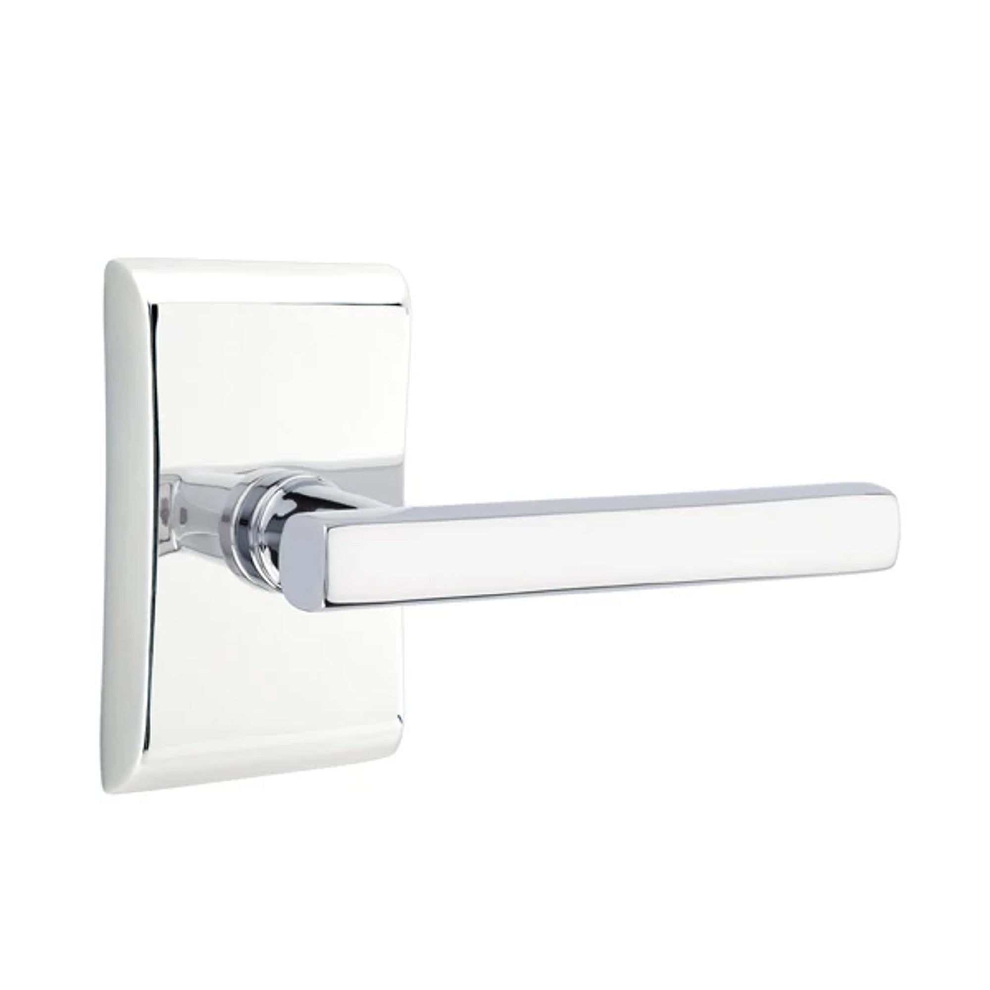 Emtek Freestone Lever with Neos Rosette in Polished Chrome