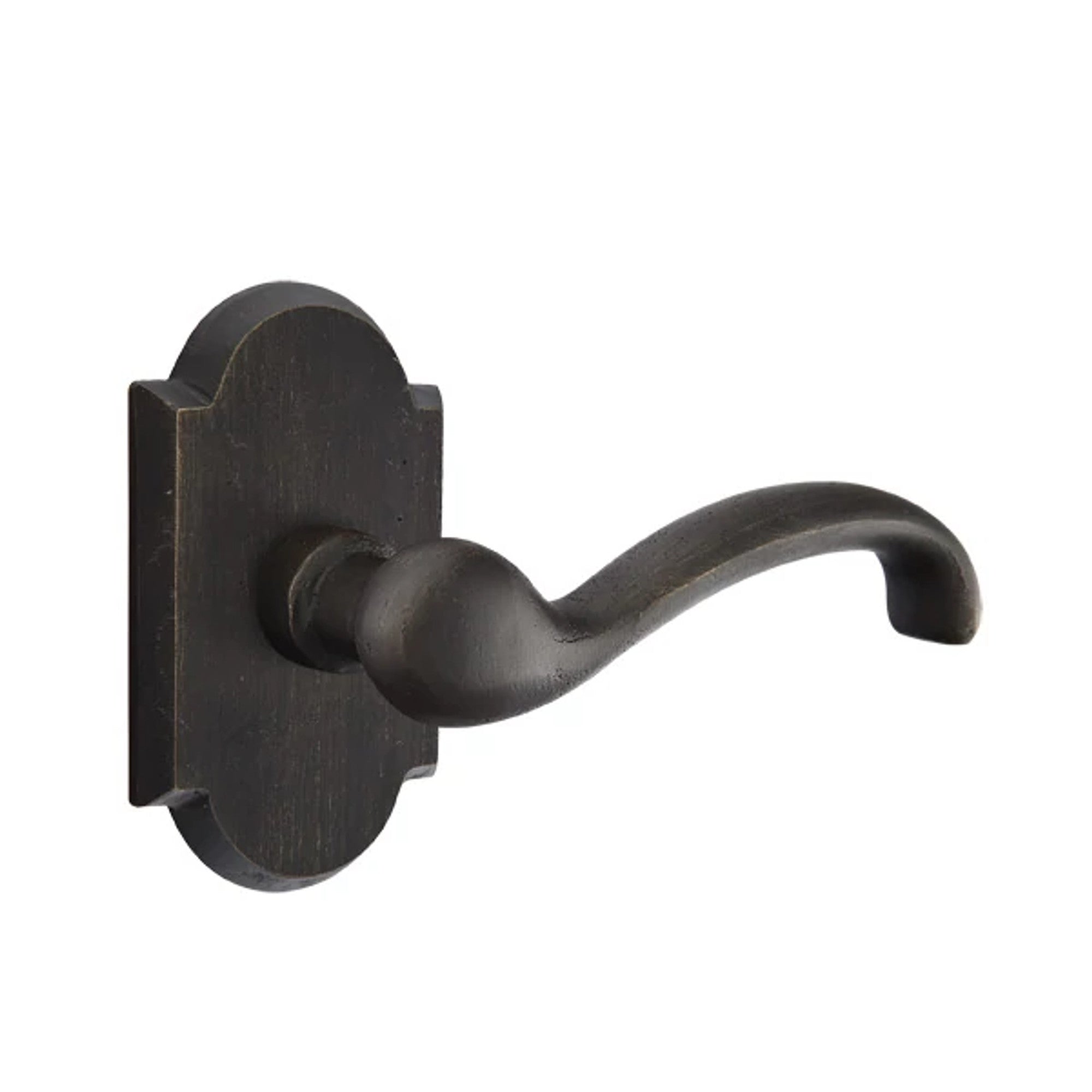 Emtek Teton Lever with #1 Rosette in Medium Bronze