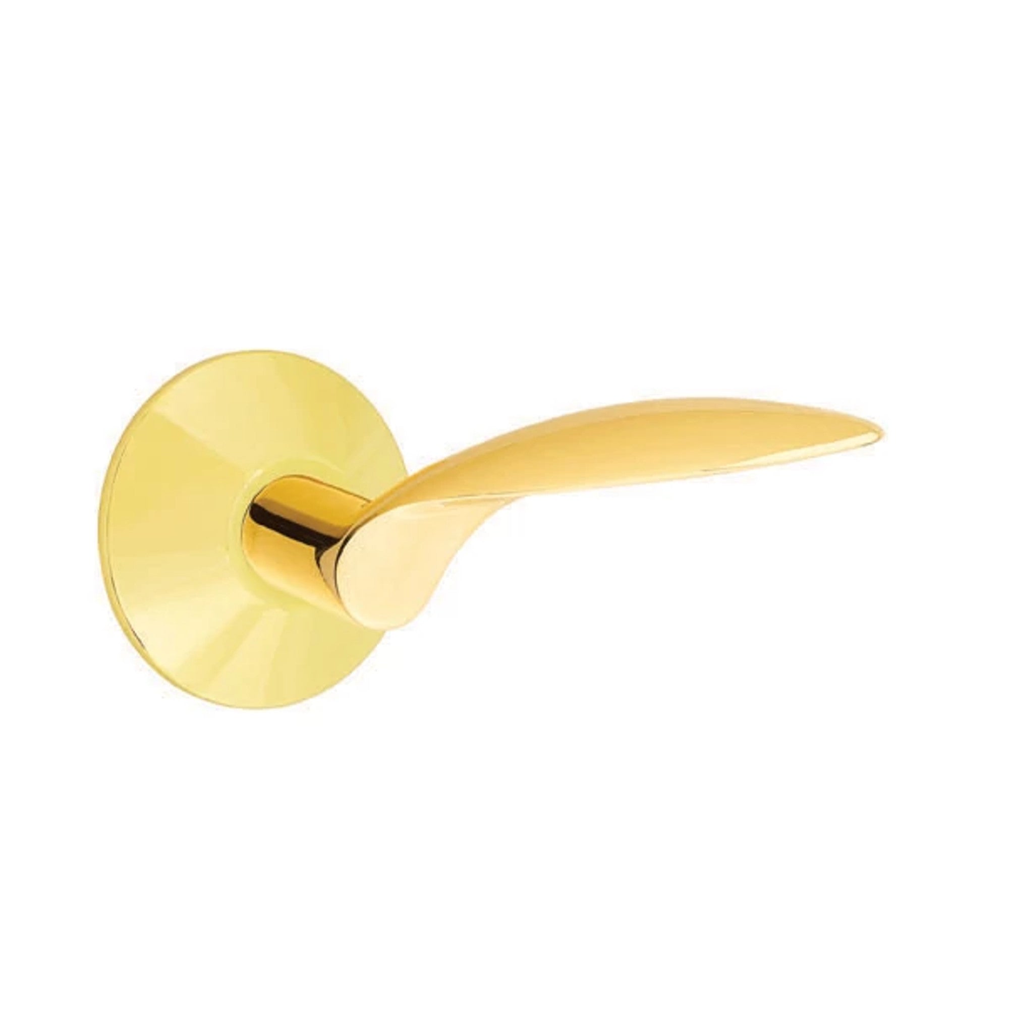 Emtek Mercury Lever with Modern Rosette in Unlacquered Brass