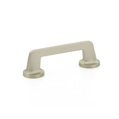 Schaub Northport Round Base 3-1/2" C-C Pull, Round Base in Satin Nickel