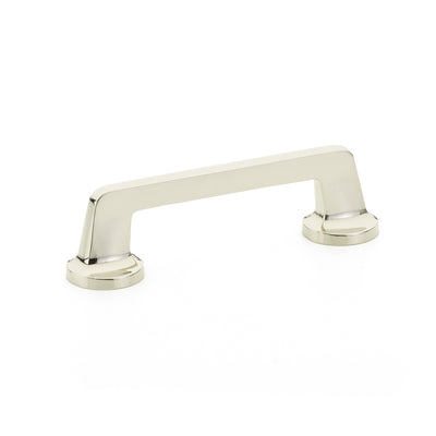 Schaub Northport Round Base 4" C-C Pull, Round Base in Polished Nickel