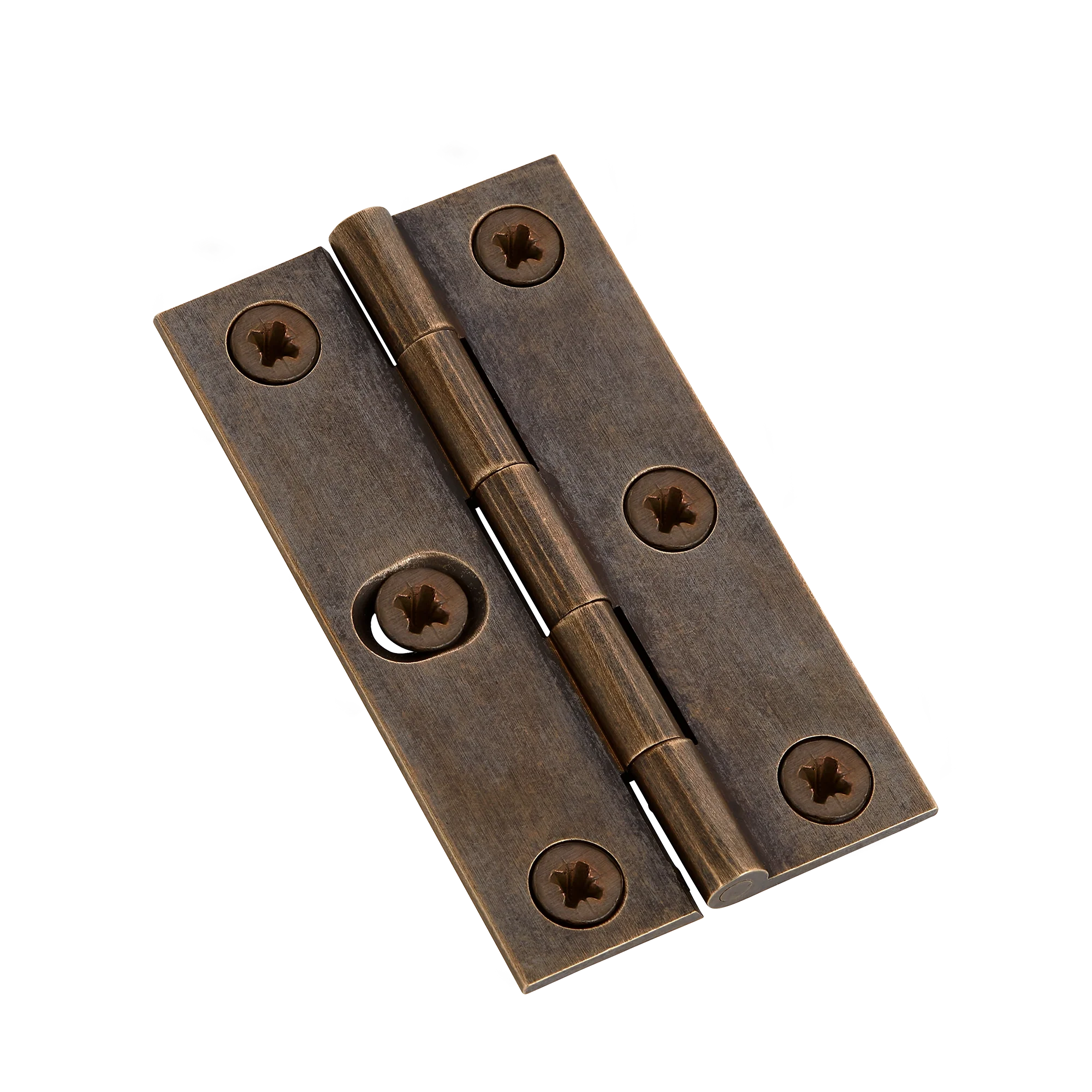 Armac Martin 204 - (Pair of) 1 SLOT Brass Butt Hinge with Pozi Screws in 76mm / Dark Aged Brass