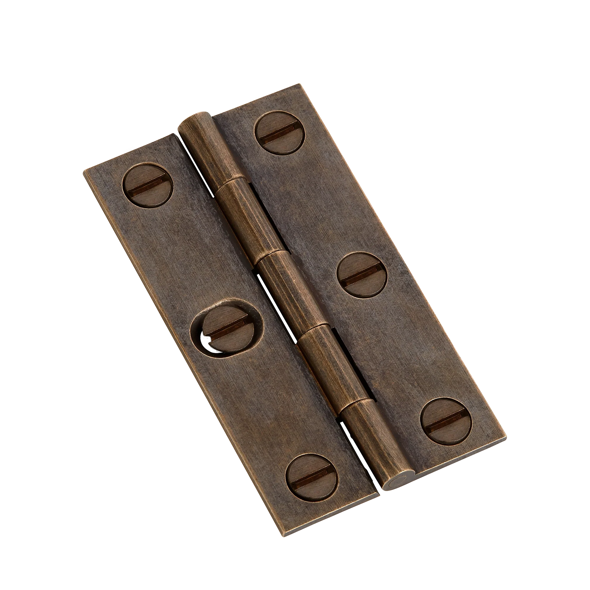 Armac Martin 204 - (Pair of) 1 SLOT Brass Butt Hinge with Slotted Screws in 76mm / Dark Aged Brass