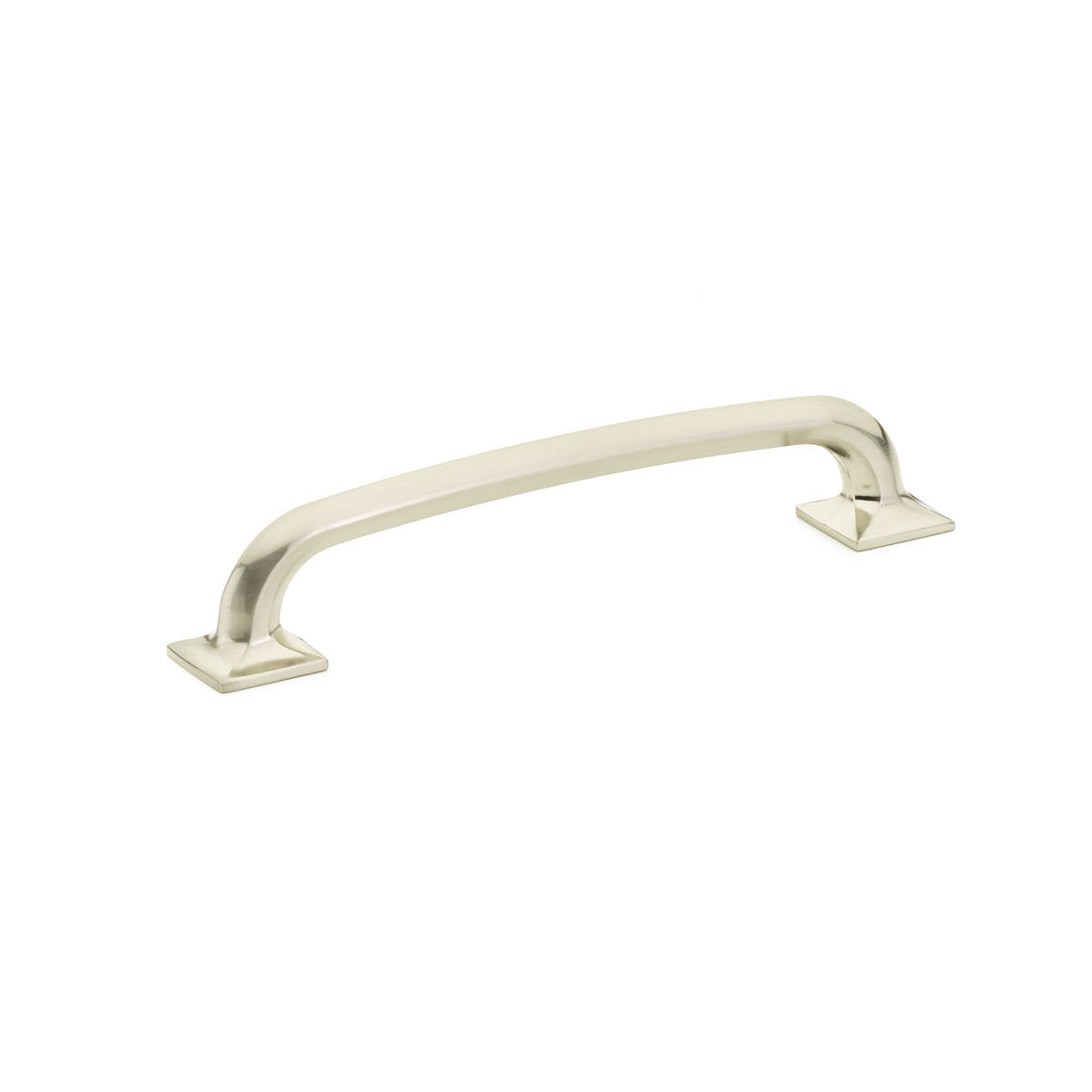 Schaub Northport Square Base 6" C-C Pull, Square Base in Brushed Nickel