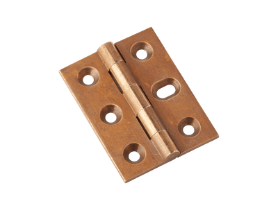 Armac Martin 207 - (Pair of) 1 SLOT Brass Broad Butt Hinge with Slotted Screws