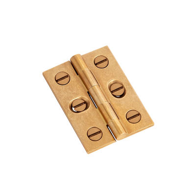 Armac Martin 207 - (Pair of) 2 SLOT Broad Butt Hinge with Slotted Screws in 50mm / Burnished Brass