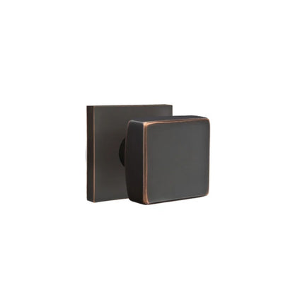 Emtek Square Knob with Square Rosette in Oil Rubbed Bronze