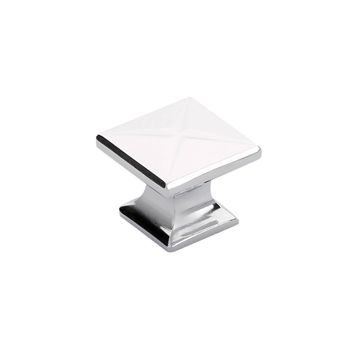 Schaub Northport Square Base 1-3/8" Square Knob in Polished Chrome