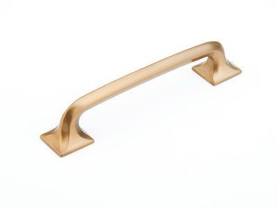 Schaub Northport Square Base 5" C-C Pull, Square Base in Brushed Bronze