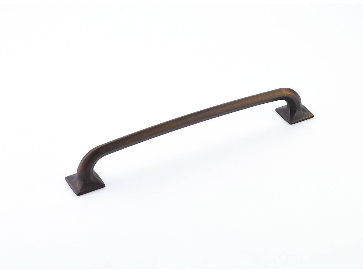 Schaub Northport Square Base 8" C-C Pull, Square Base in Ancient Bronze