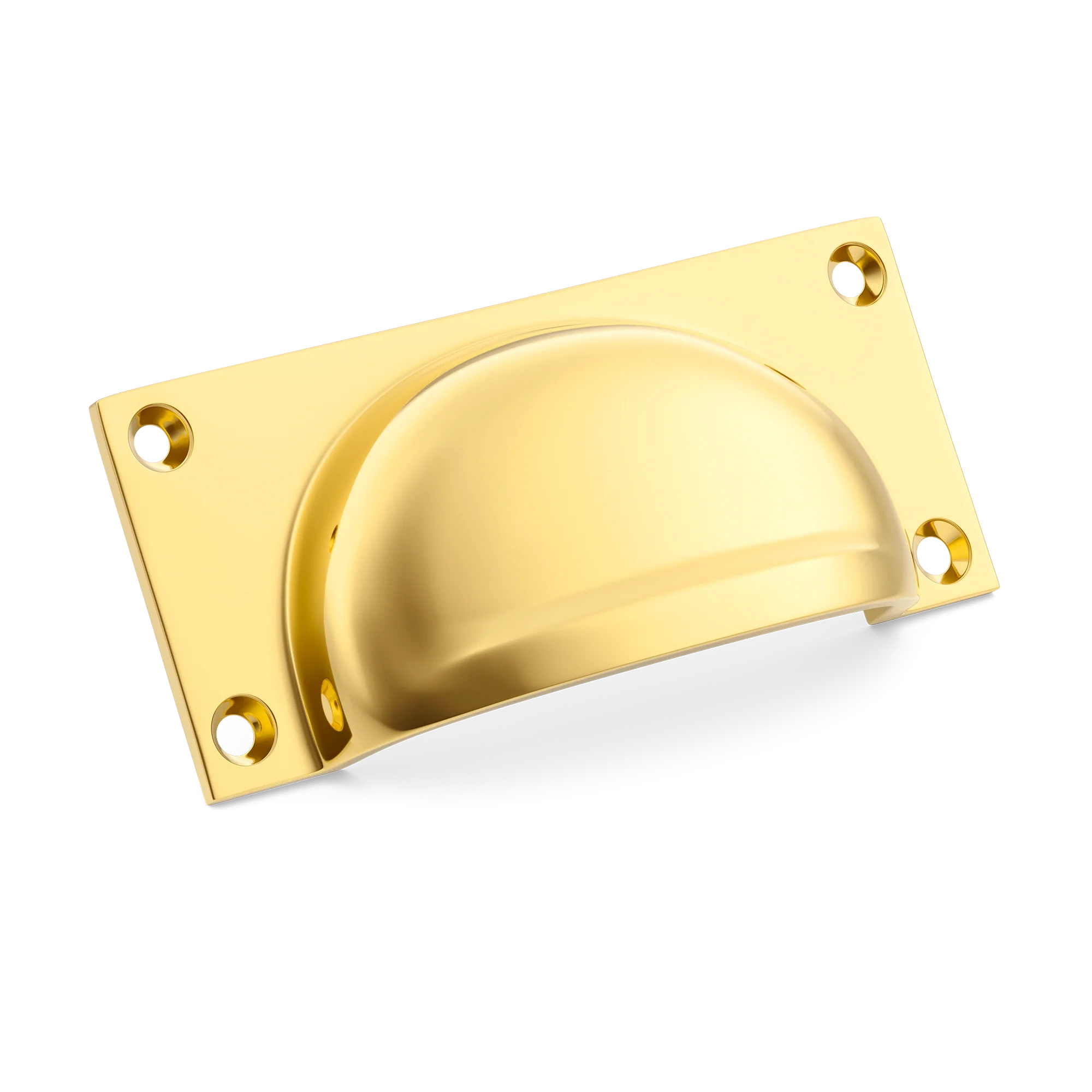 Armac Martin 2174 Drawer Pull in 95mm / Polished Brass Lacquered