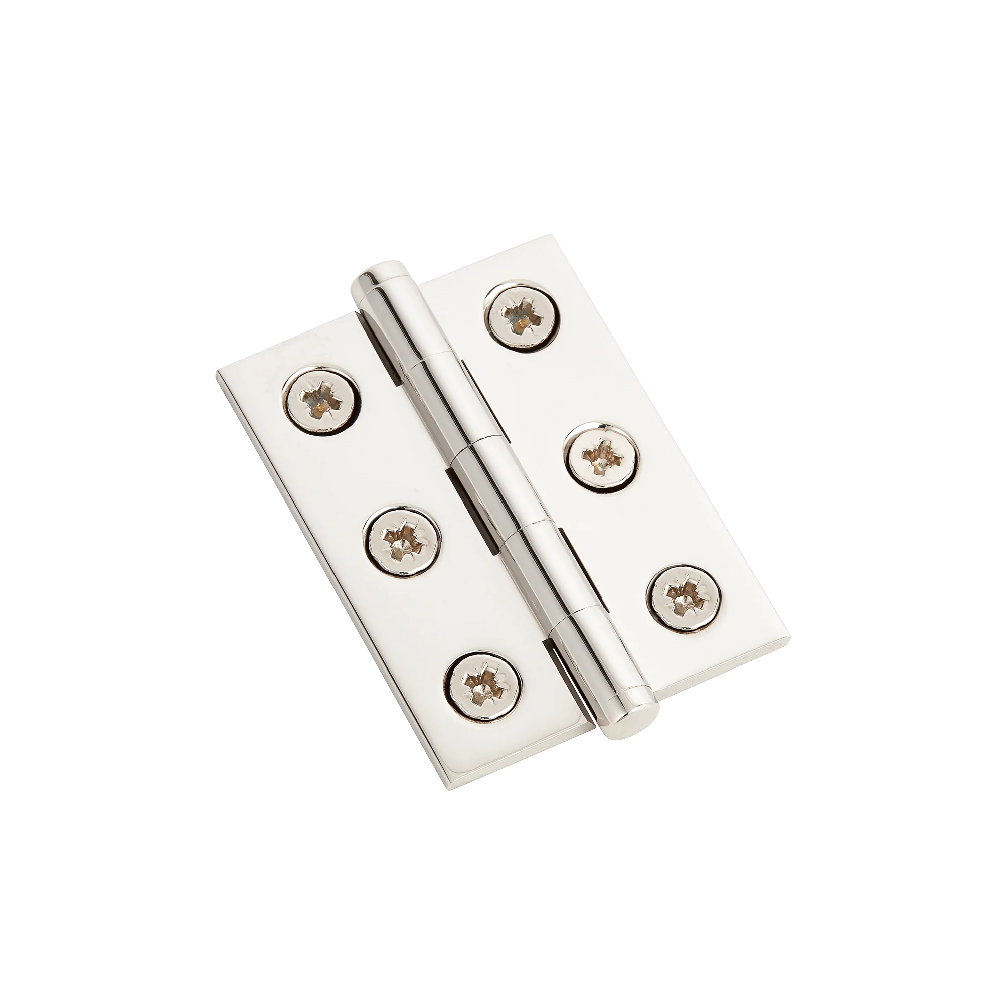 Armac Martin 2300 (Pair of) Brass Hinge with Pozi Screws in 50mm / Polished Nickel Plate