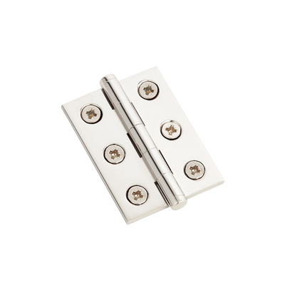 Armac Martin 2300 (Pair of) Brass Hinge with Pozi Screws in 50mm / Polished Nickel Plate