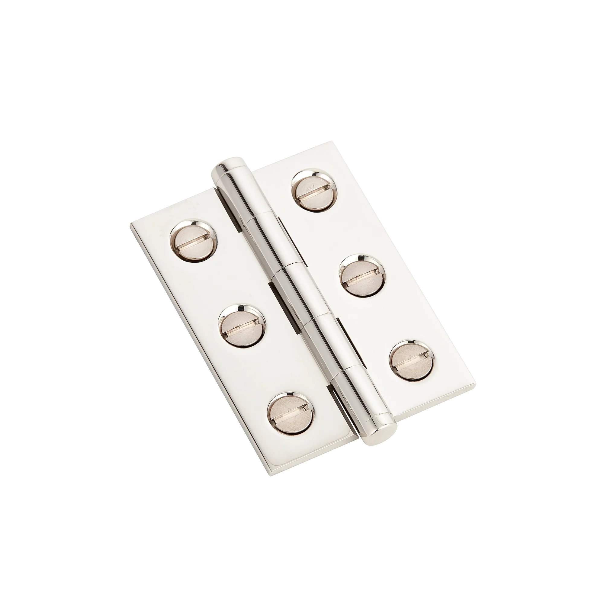 Armac Martin 2300 (Pair of) Brass Hinge with Slotted Screws in 50mm / Polished Nickel Plate