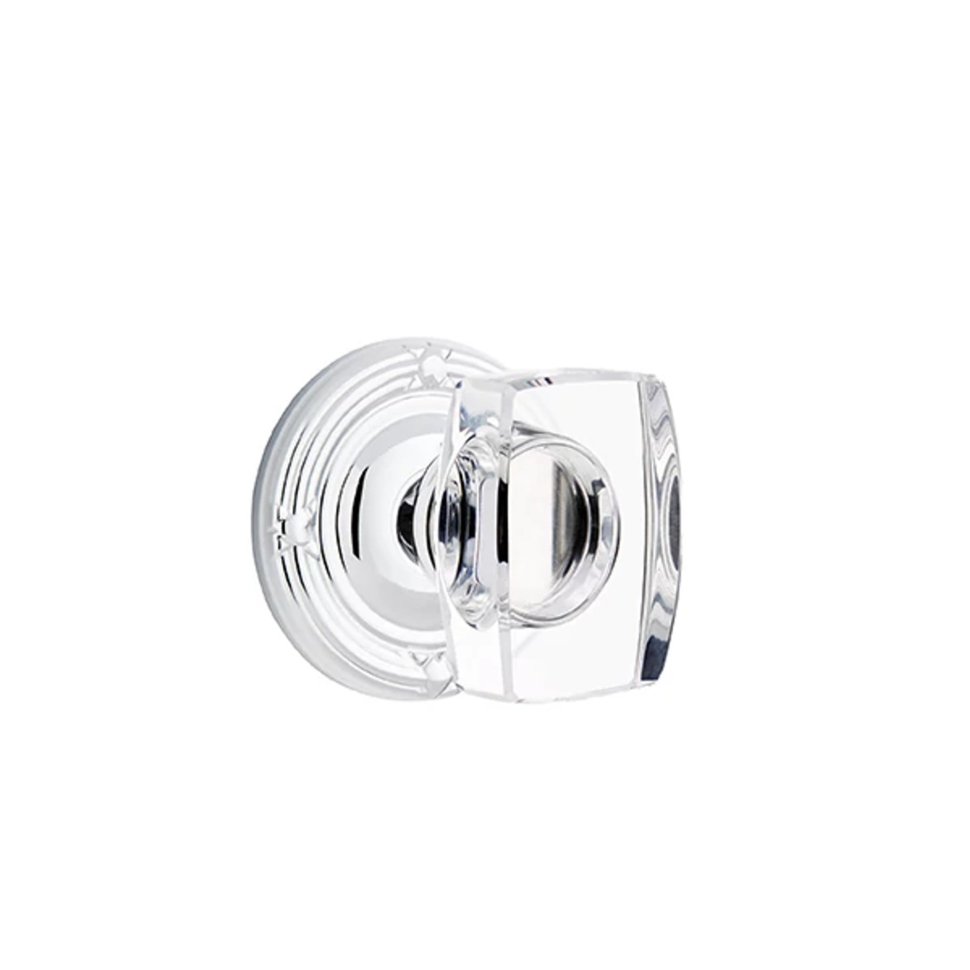 Emtek Windsor Knob with Ribbon & Reed Rosette in Polished Chrome