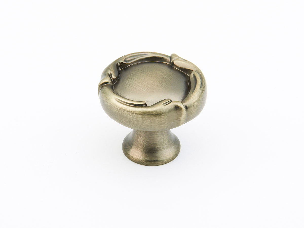 Schaub French Farm 1-5/16" Round Knob in Antique Nickel